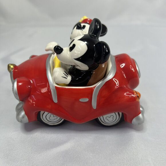 Mickey and Minnie Mouse Car Salt Pepper Shaker 3pc Set - Picture 6 of 9